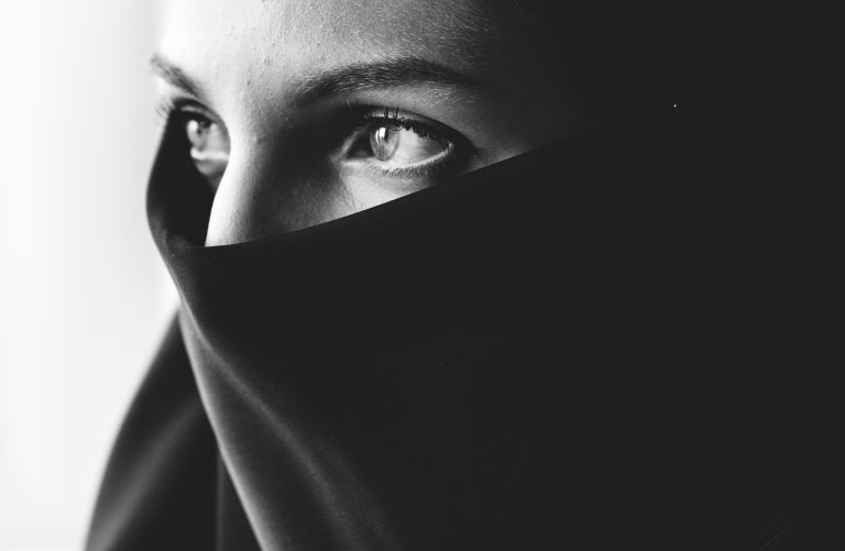 close up islamic woman portrait